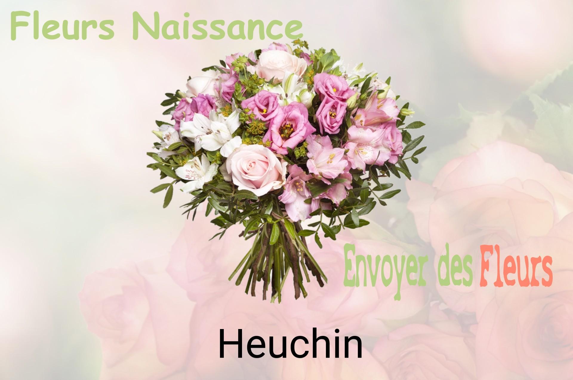 Bouquet de fleurs de naissance livré à Heuchin