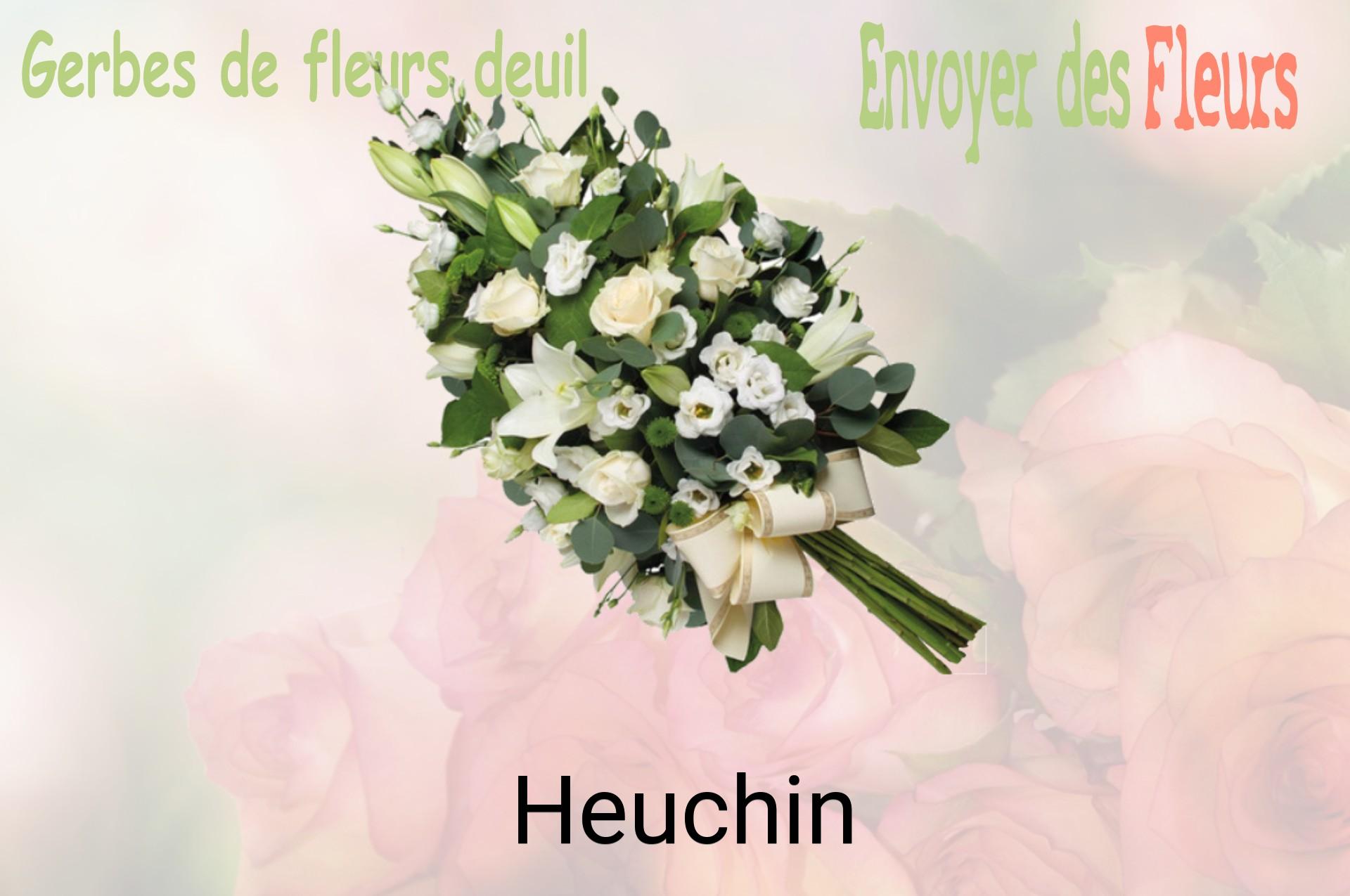 Gerbe de fleurs de deuil livrée à Heuchin